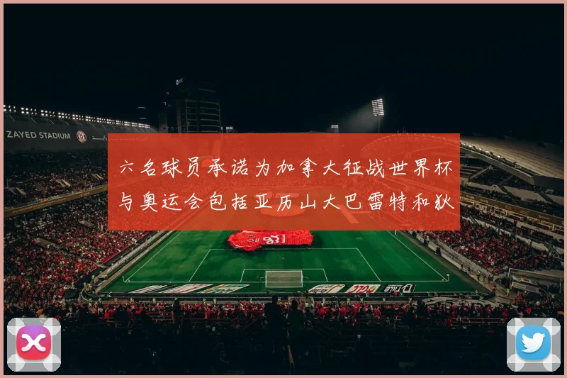 六名球员承诺为加拿大征战世界杯与奥运会包括亚历山大巴雷特和狄龙在内